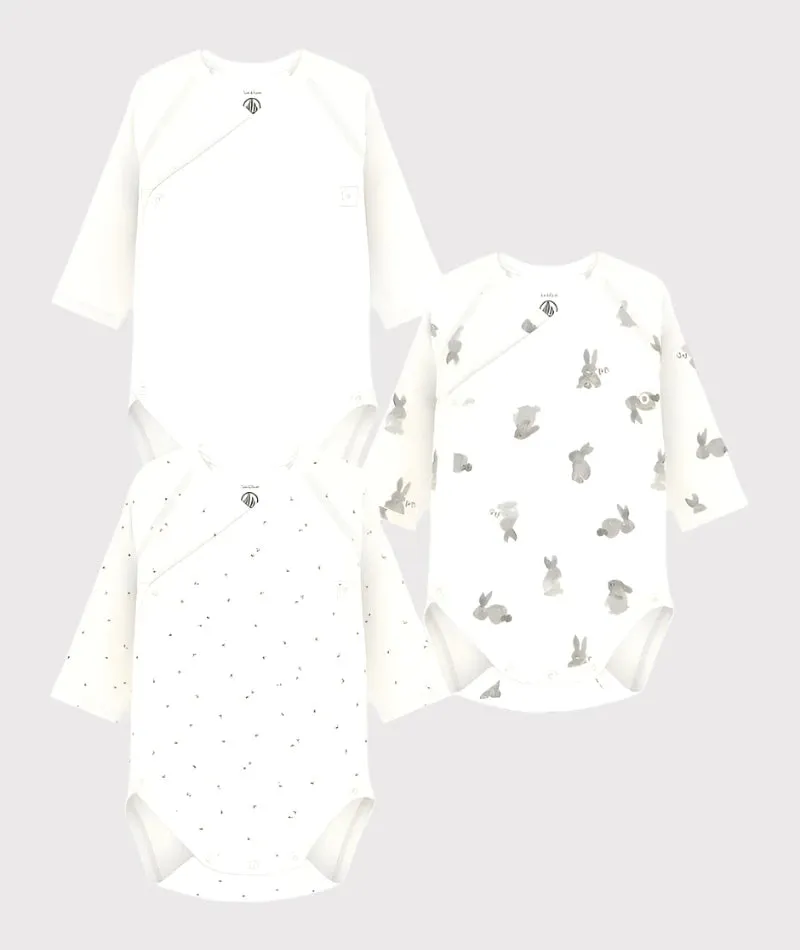 3 Pack LS Crossover Bunny Bodysuits