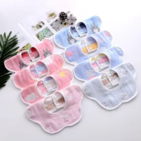 3PCS Baby Pure Cotton 360 Degree Rotating Petals Bibs Baby Accessories Wholesale