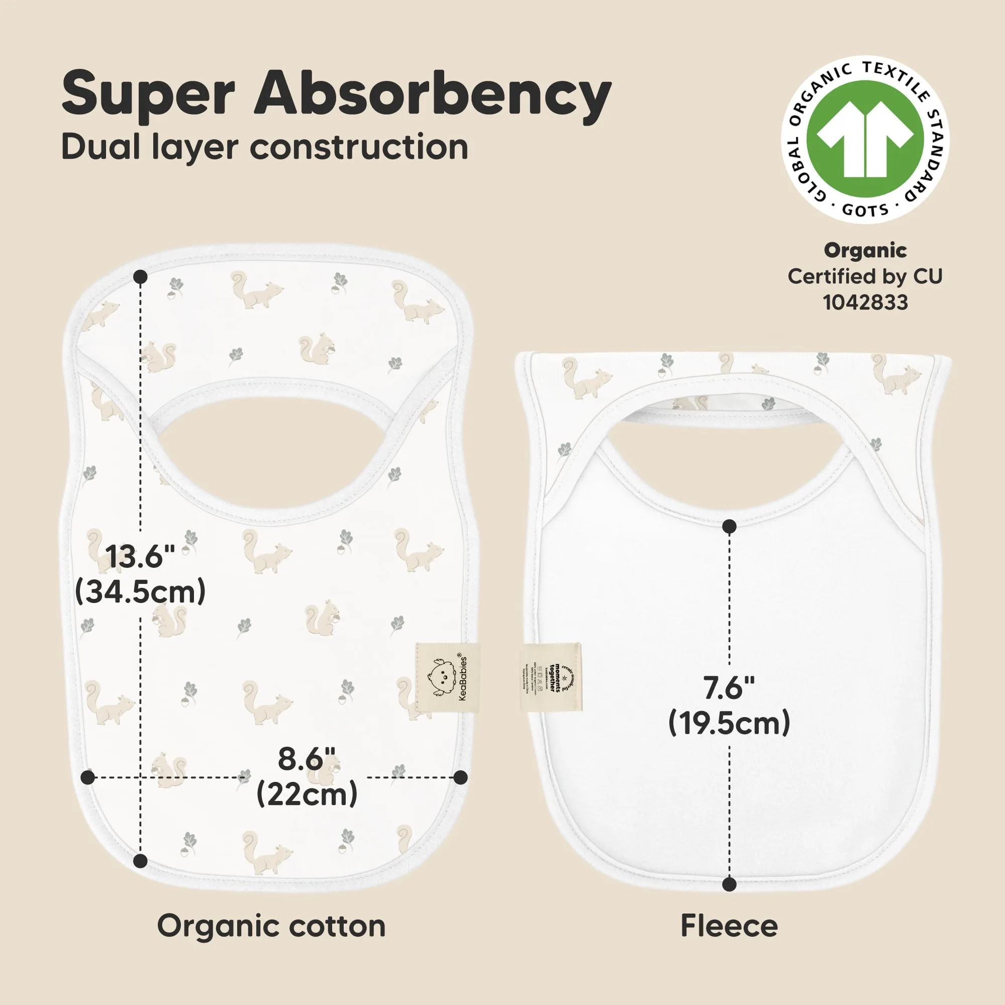 8-Pack Hallo Drool Bibs (Prairie)