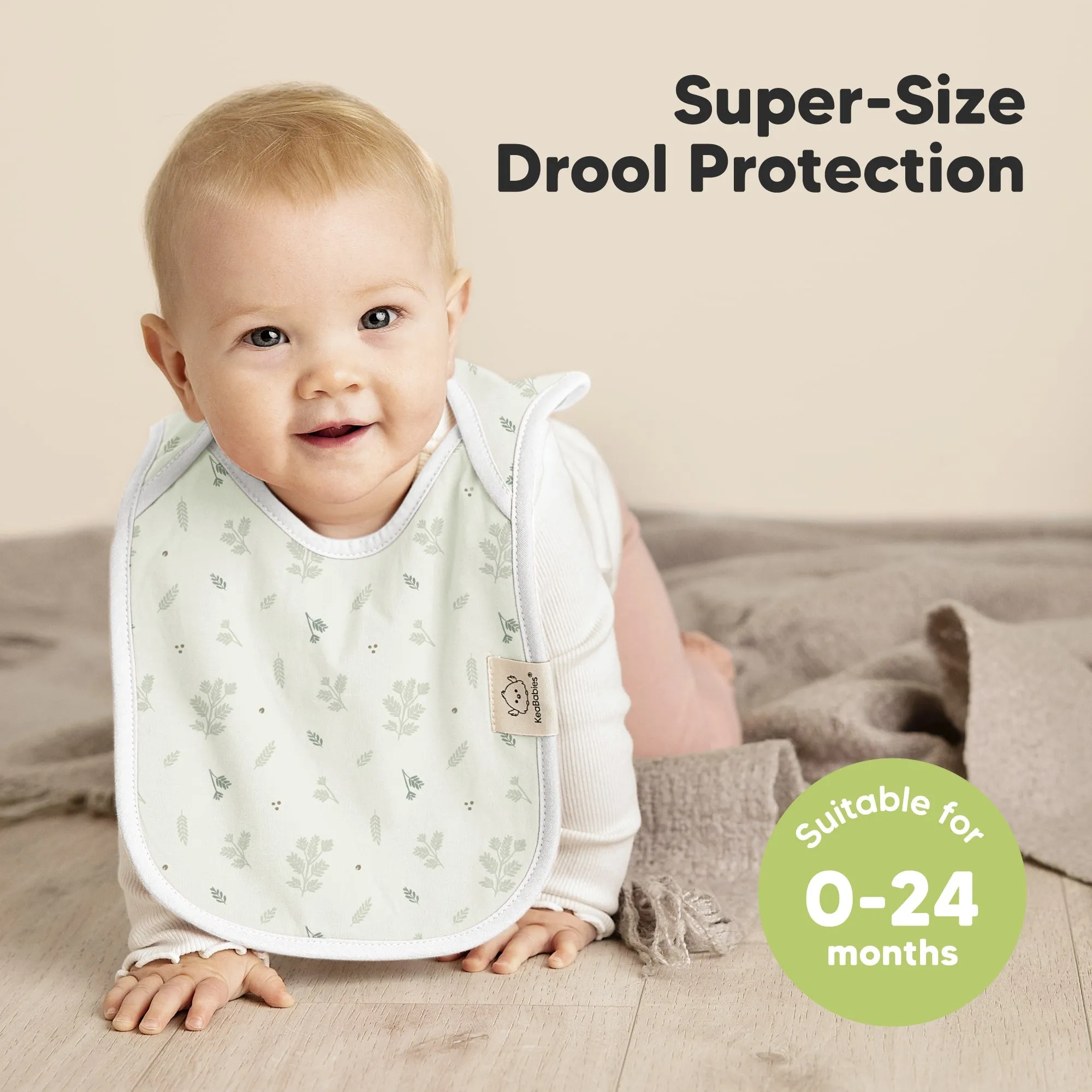 8-Pack Hallo Drool Bibs (Prairie)