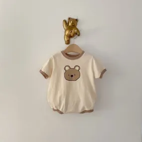 Adorable Cotton Cartoon Bear-themed Rompers
