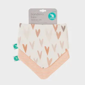 All4Ella Reversible Bandana Bibs 2pk - Hearts