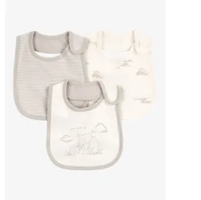 Baby 3-Pack Grey Elephant Bibs 1R196110-020