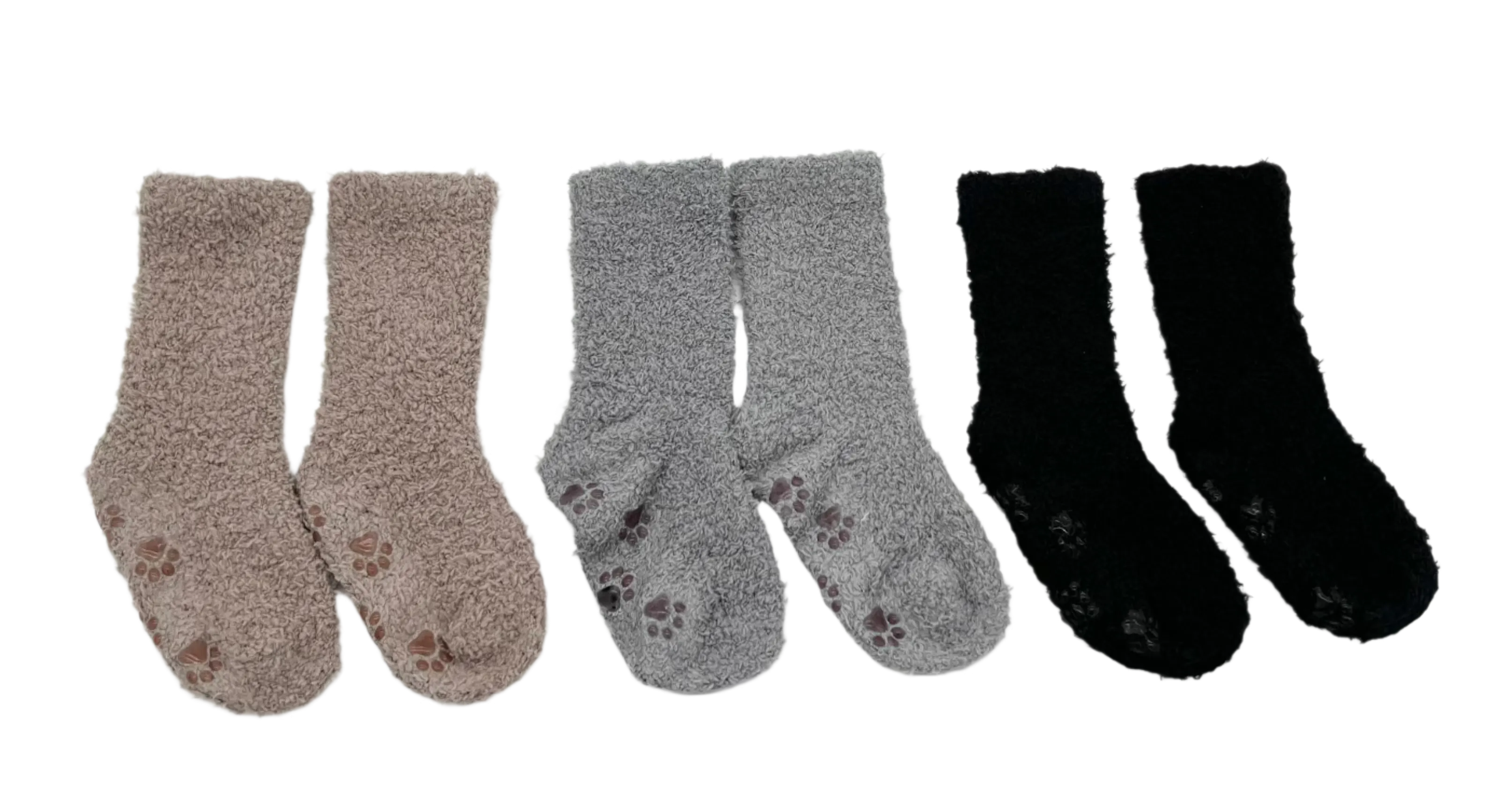 Baby Booties- Cozy Fuzzy Socks Black