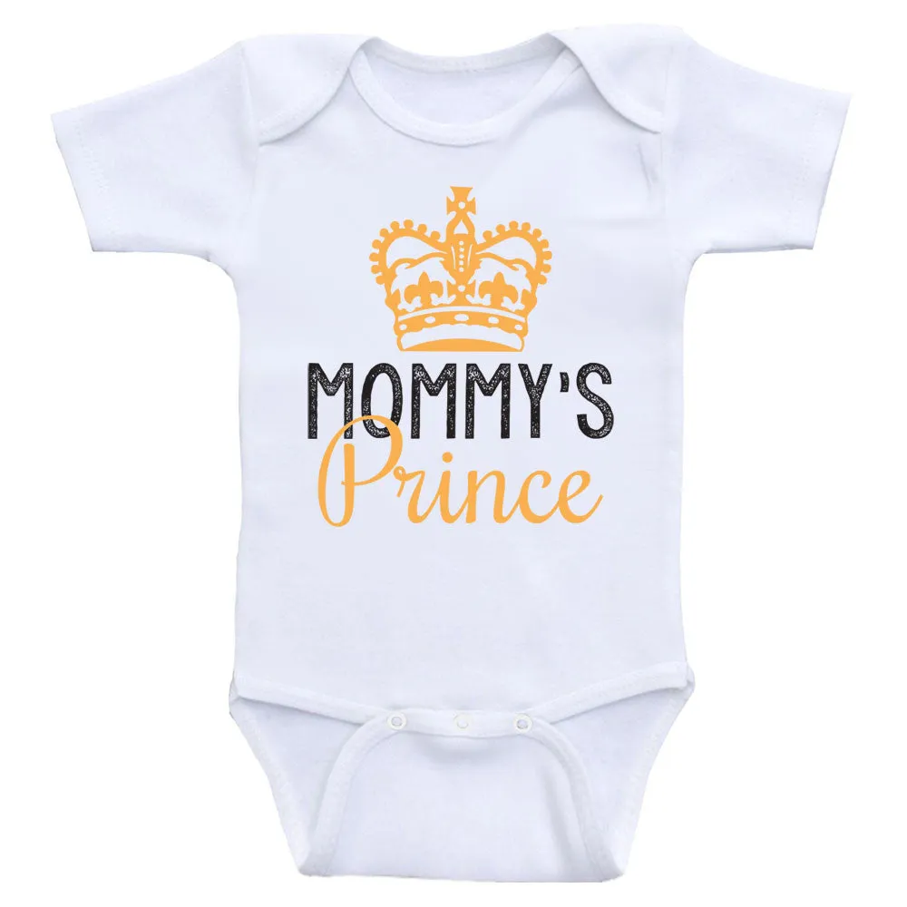 Baby Boy Clothes "Mommy's Prince" Cute Baby Boy One Piece Shirts