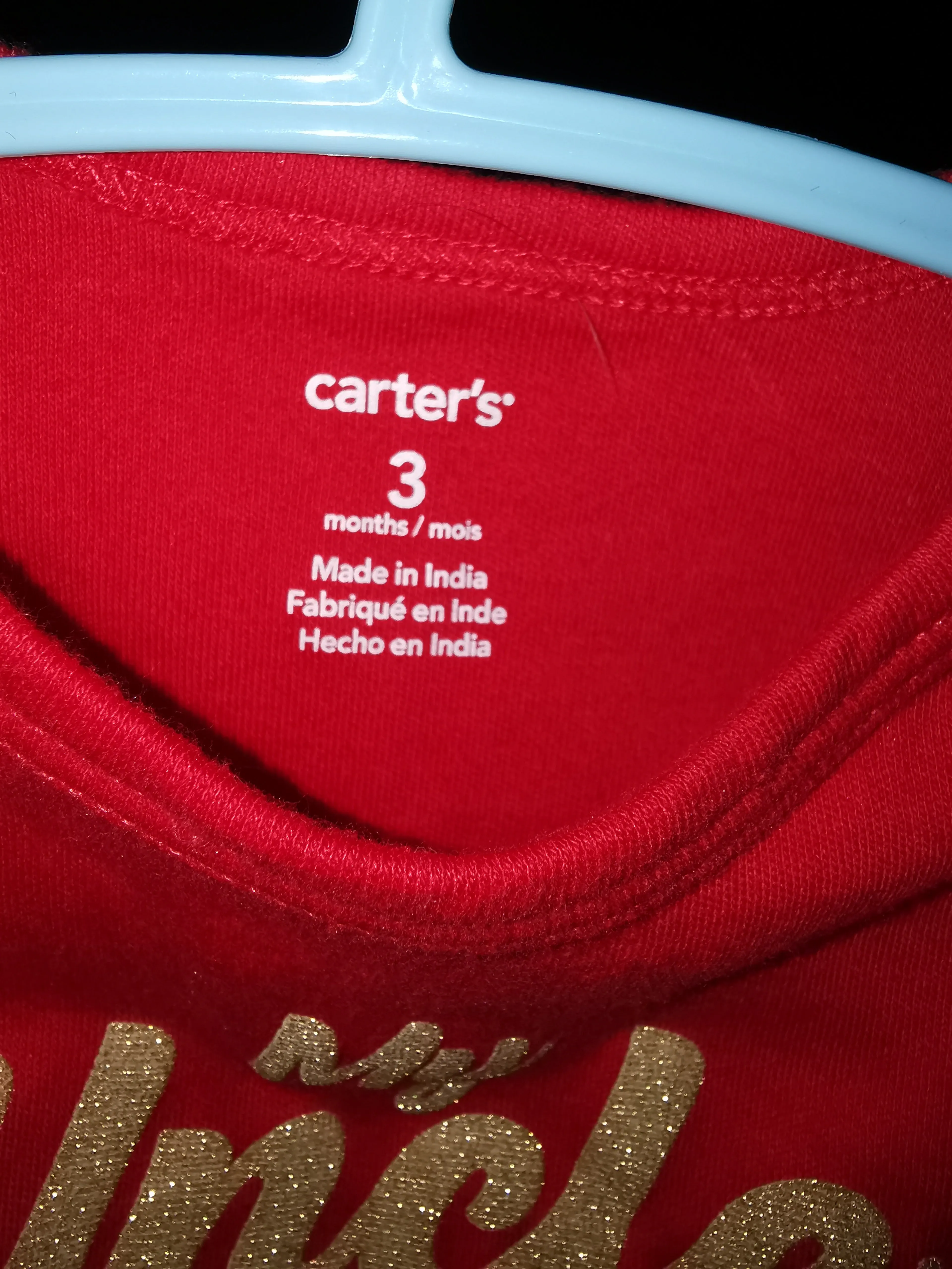 BABY BOY SIZE 3 MONTHS - CARTER'S, 2 Pack, Long-sleeved Graphic Onesies EUC B50