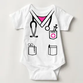 Baby Career Onesies - Little Nurse Scrub Suit Pink with FREE Name Print