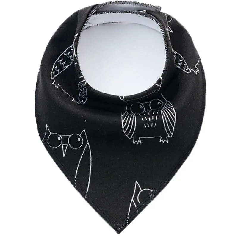 Baby Cotton Cartoon Slabber Absorbent Bandana Cloth Bibs