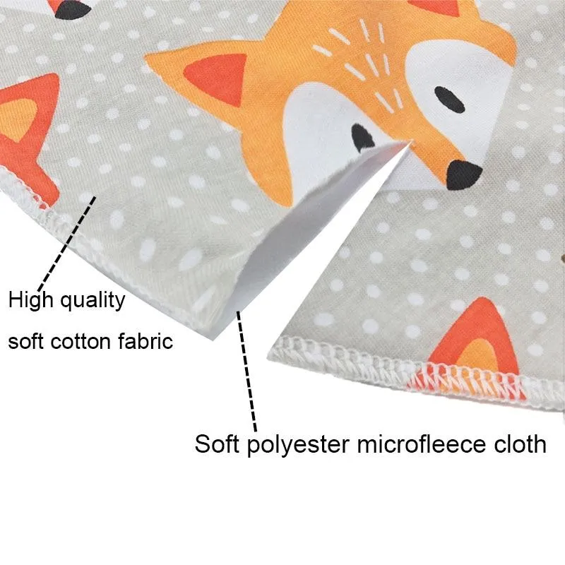 Baby Cotton Cartoon Slabber Absorbent Bandana Cloth Bibs
