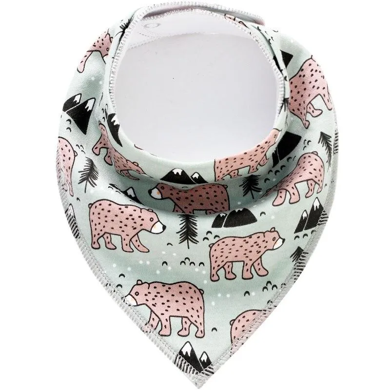 Baby Cotton Cartoon Slabber Absorbent Bandana Cloth Bibs