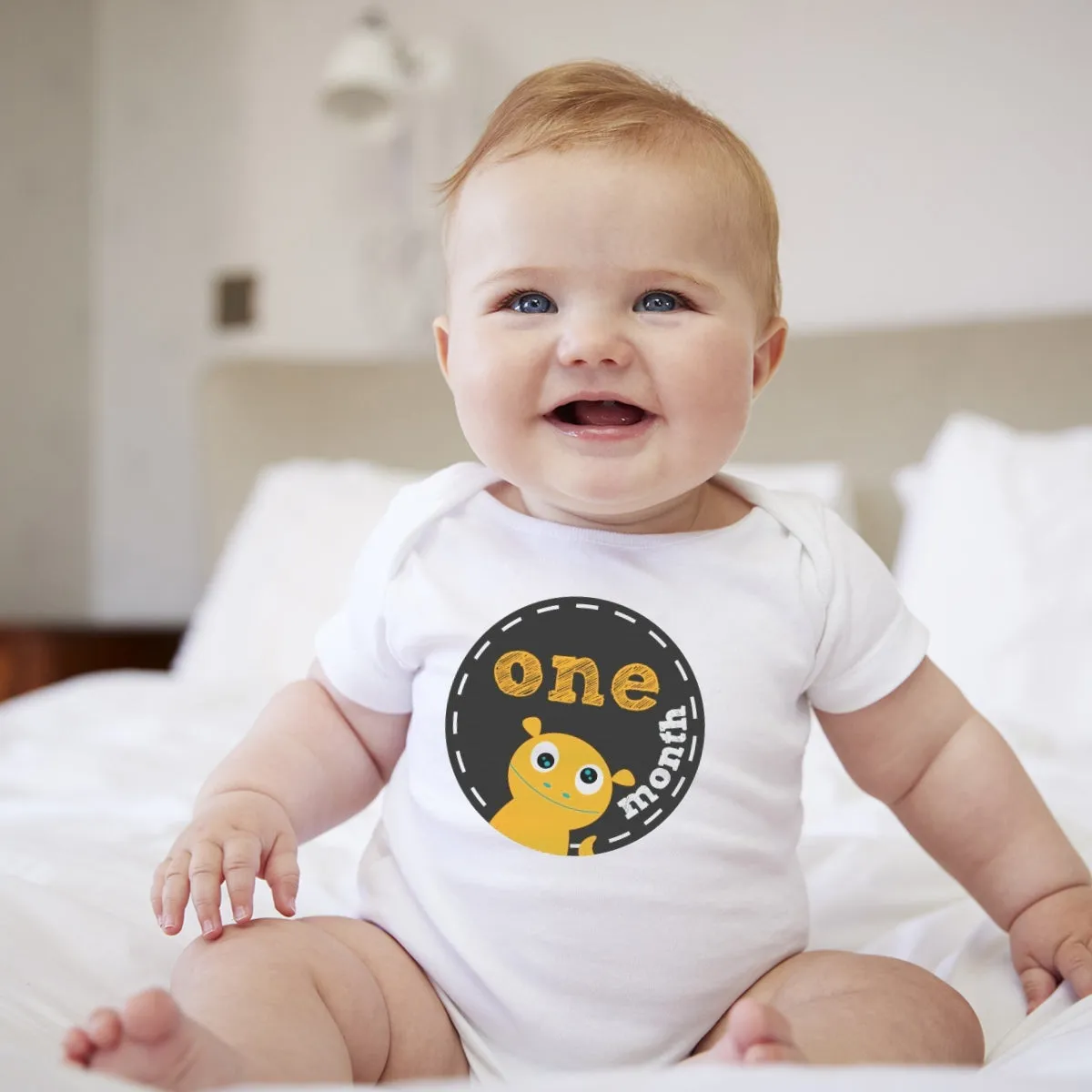 Baby Custom Monthly Onesies - Aliens