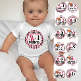 Baby Custom Monthly Onesies - Basketball Houston Rockets