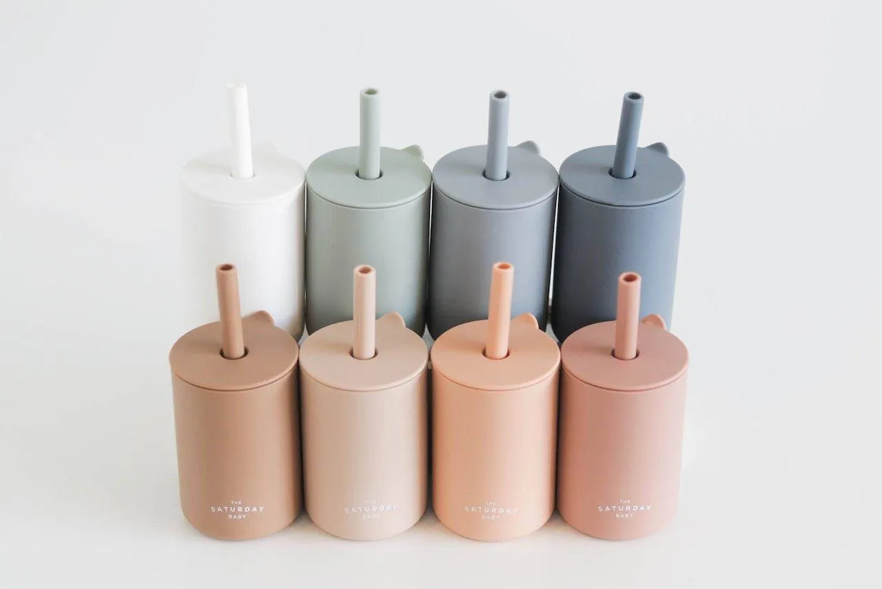 BABY SILICONE STRAW CUP