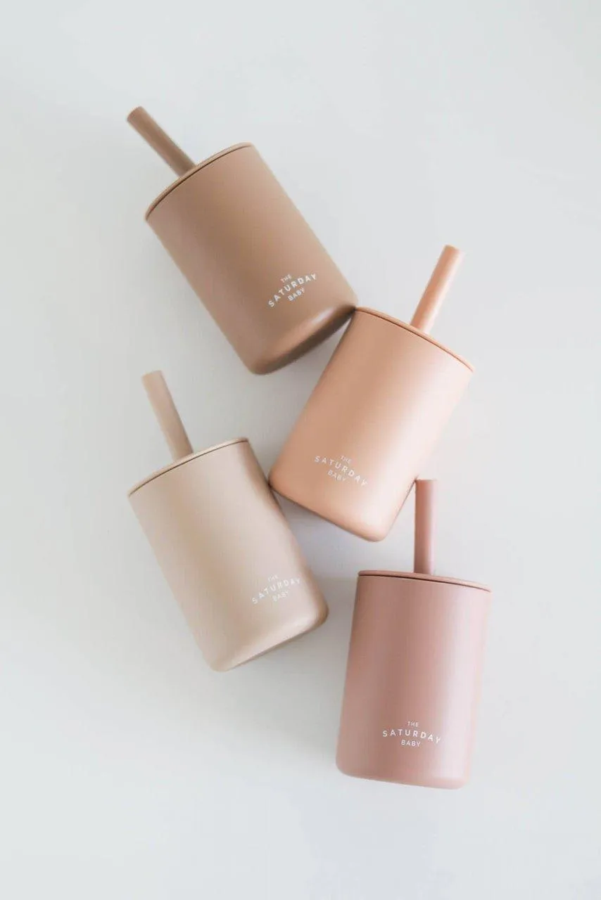 BABY SILICONE STRAW CUP