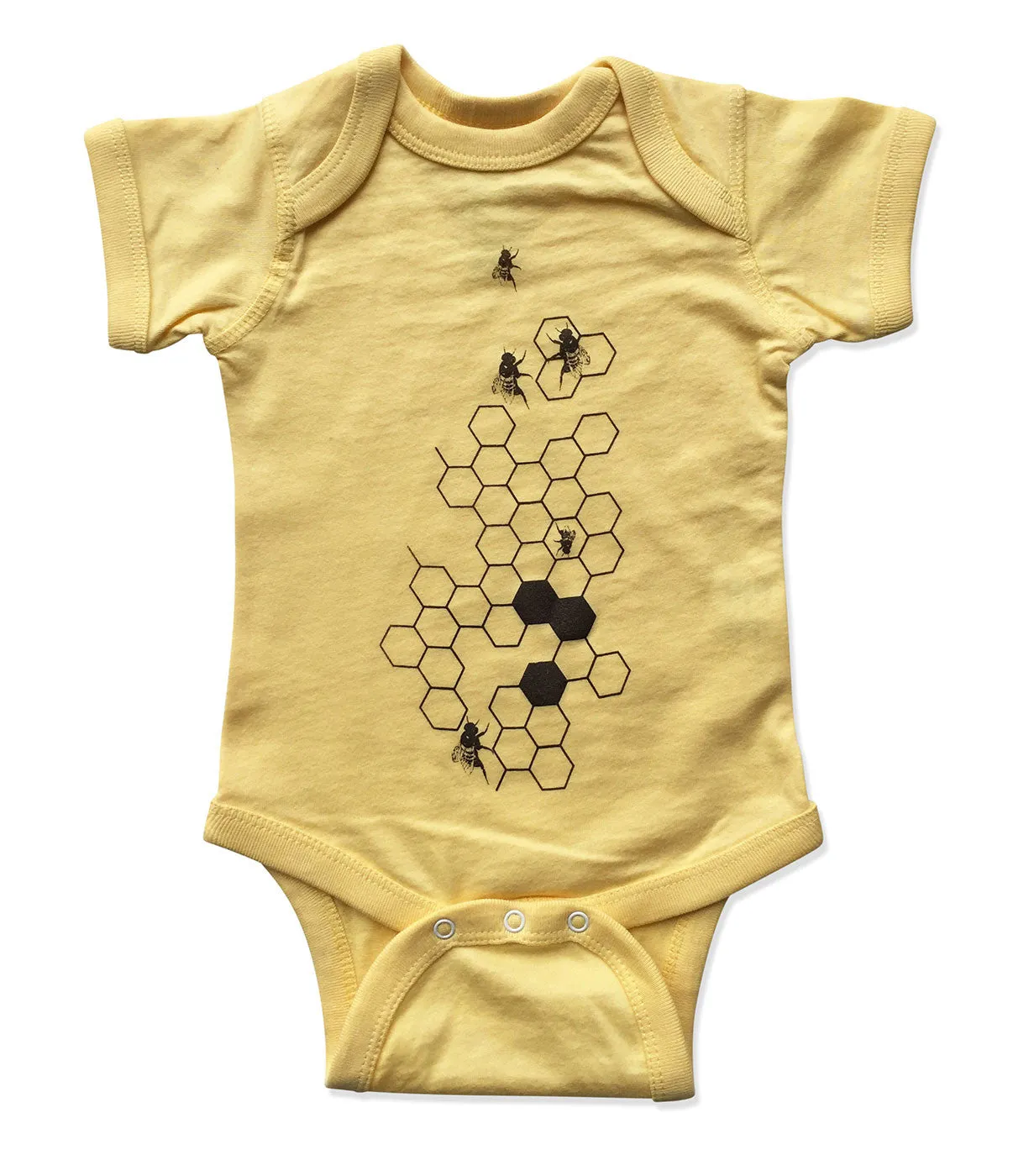 Beehive Baby Snapsuit, Honeycomb Print Creeper