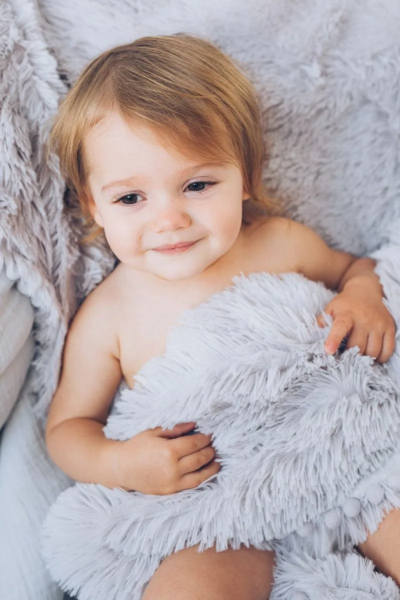 Bizzi Growin Koochicoo Whisper Grey Fluffy Baby Blanket
