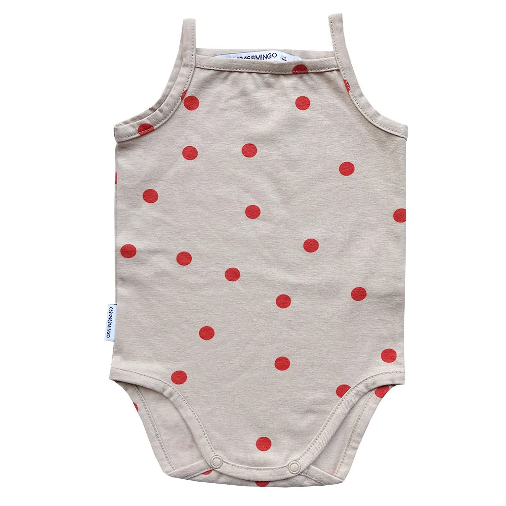 Bodysuit Singlet Coral Dot