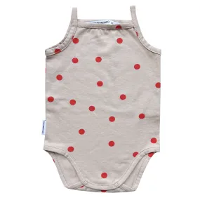 Bodysuit Singlet Coral Dot