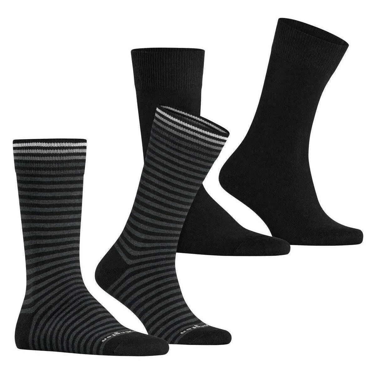 Burlington Everyday Stripe 2-Pack Socks - Black