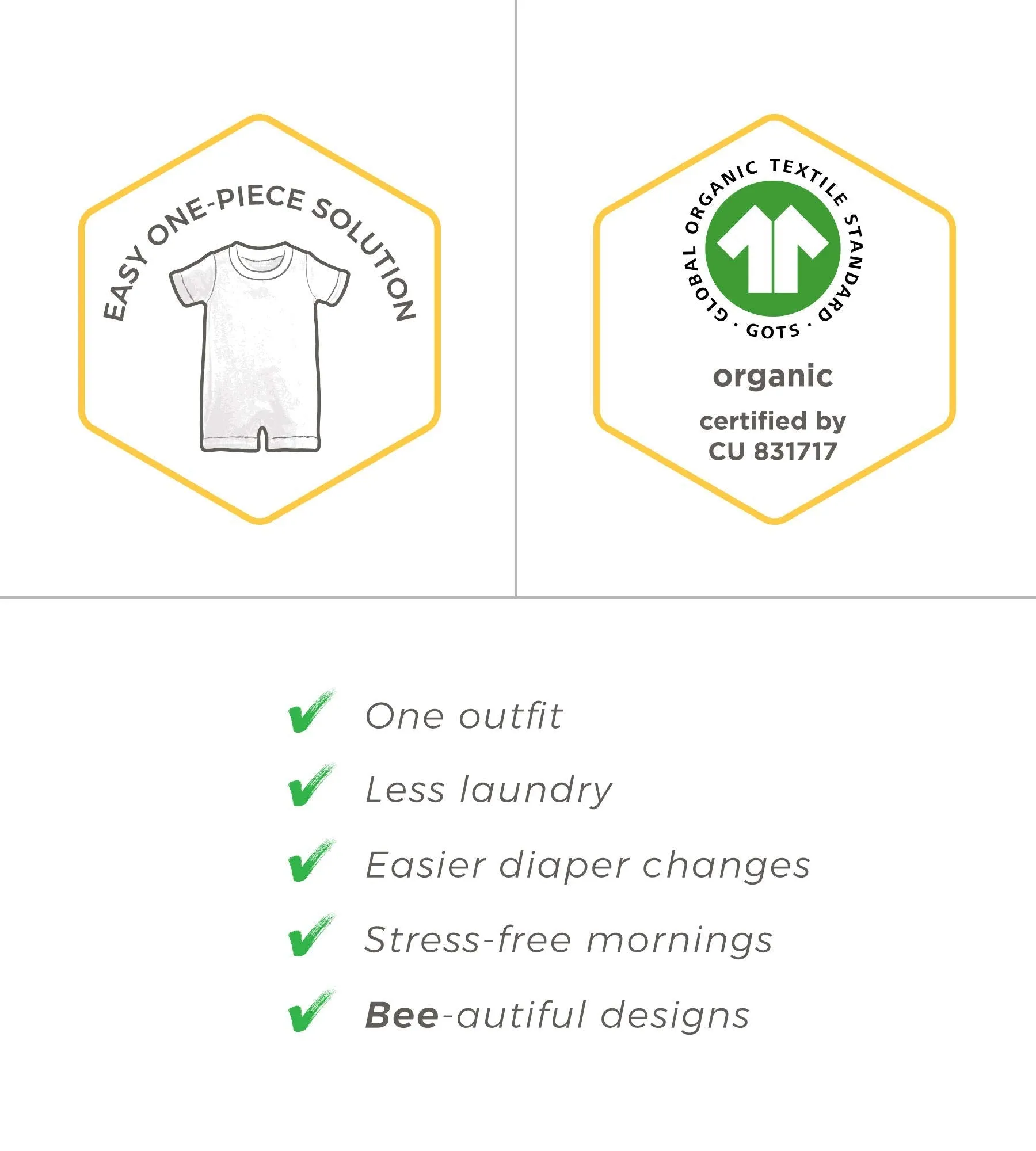 Burt's Bees Baby: 100% Organic Cotton Baby-Boys Romper Jumpsuit