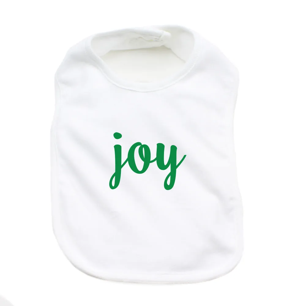 Christmas Peace & Joy Soft Cotton Infant Bib