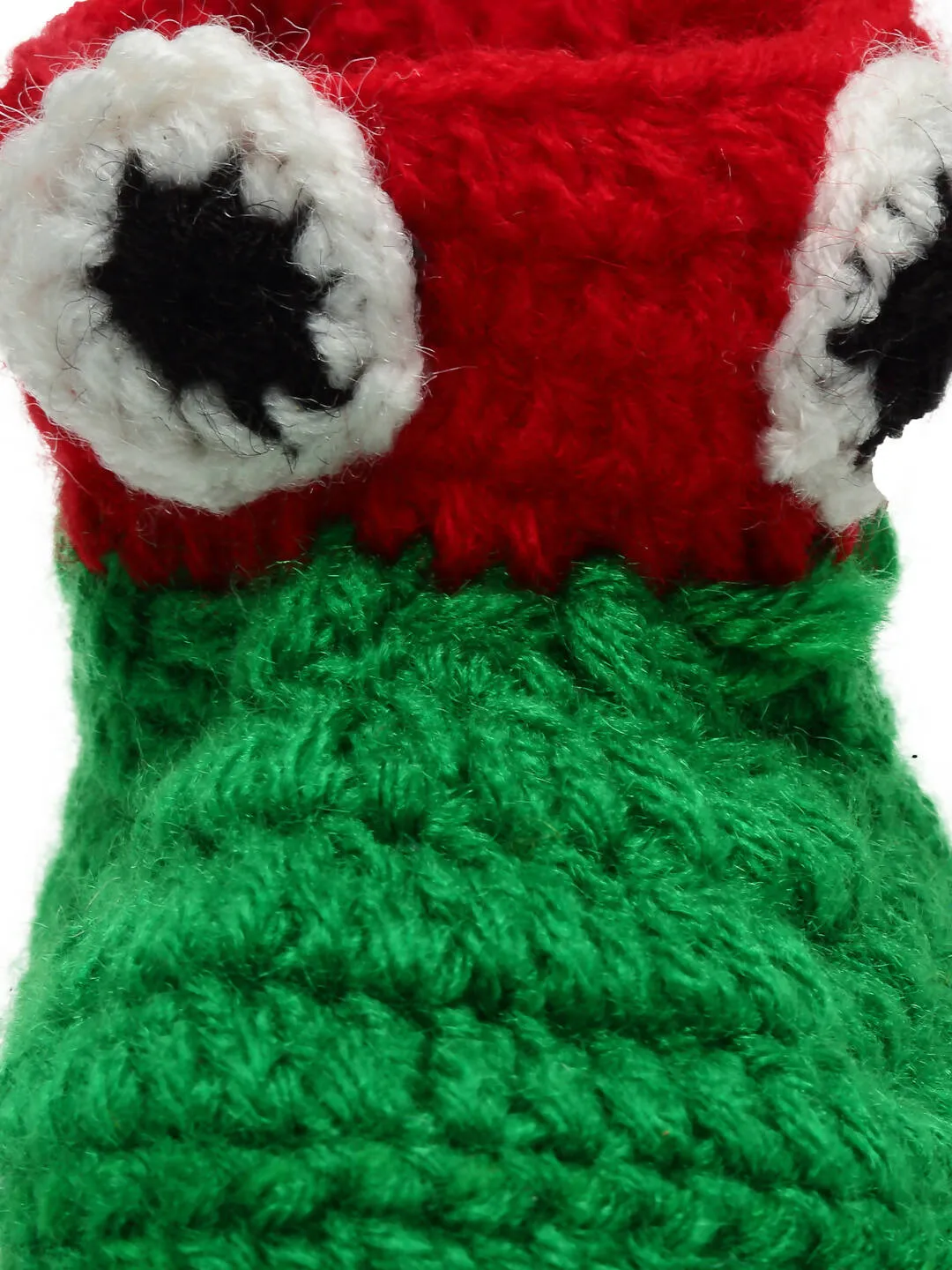 Chutput Kids Woollen Hand Knitted Superhero Detailed Booties - Green