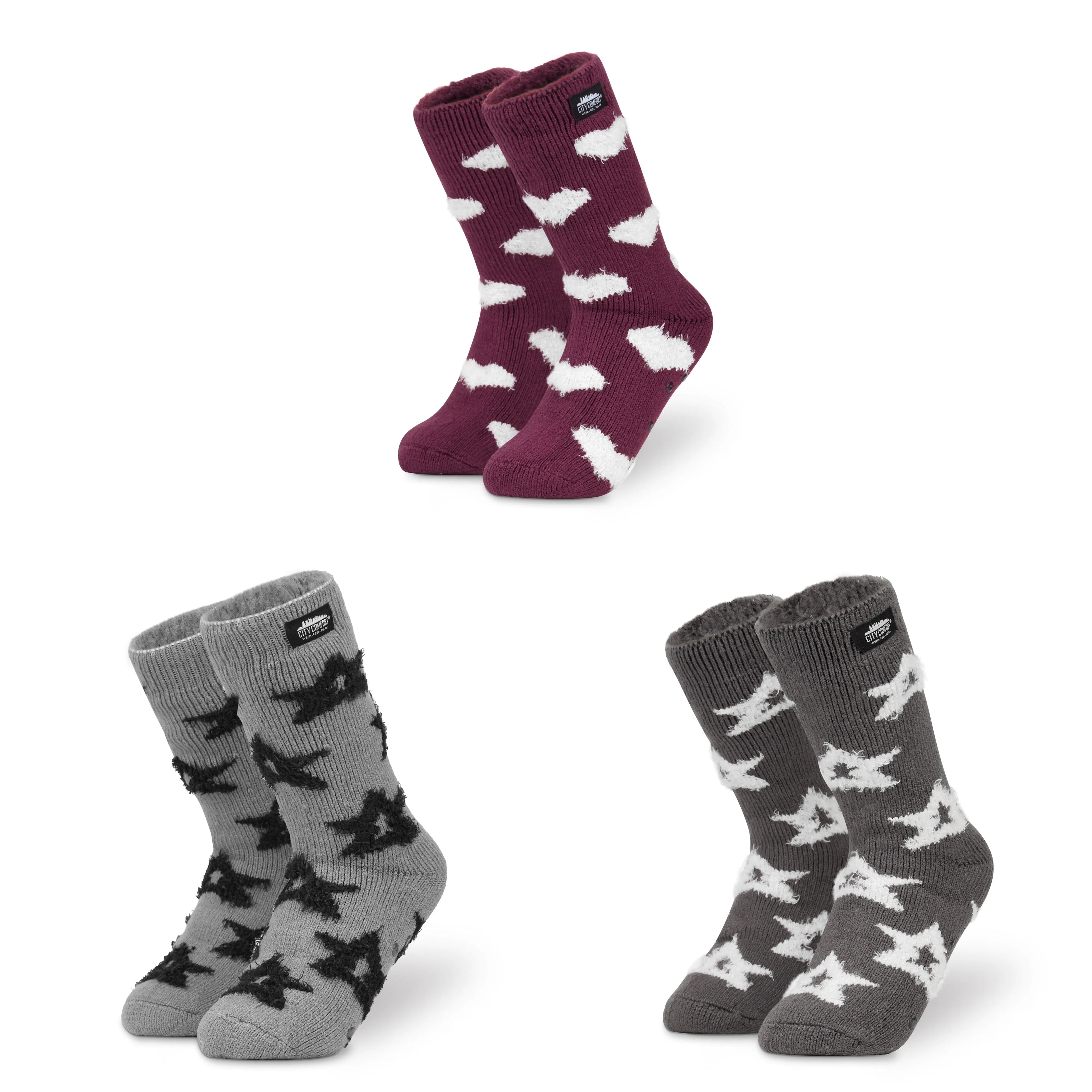 CityComfort Slipper Socks for Women Non Slip Fluffy Socks Gifts for Her