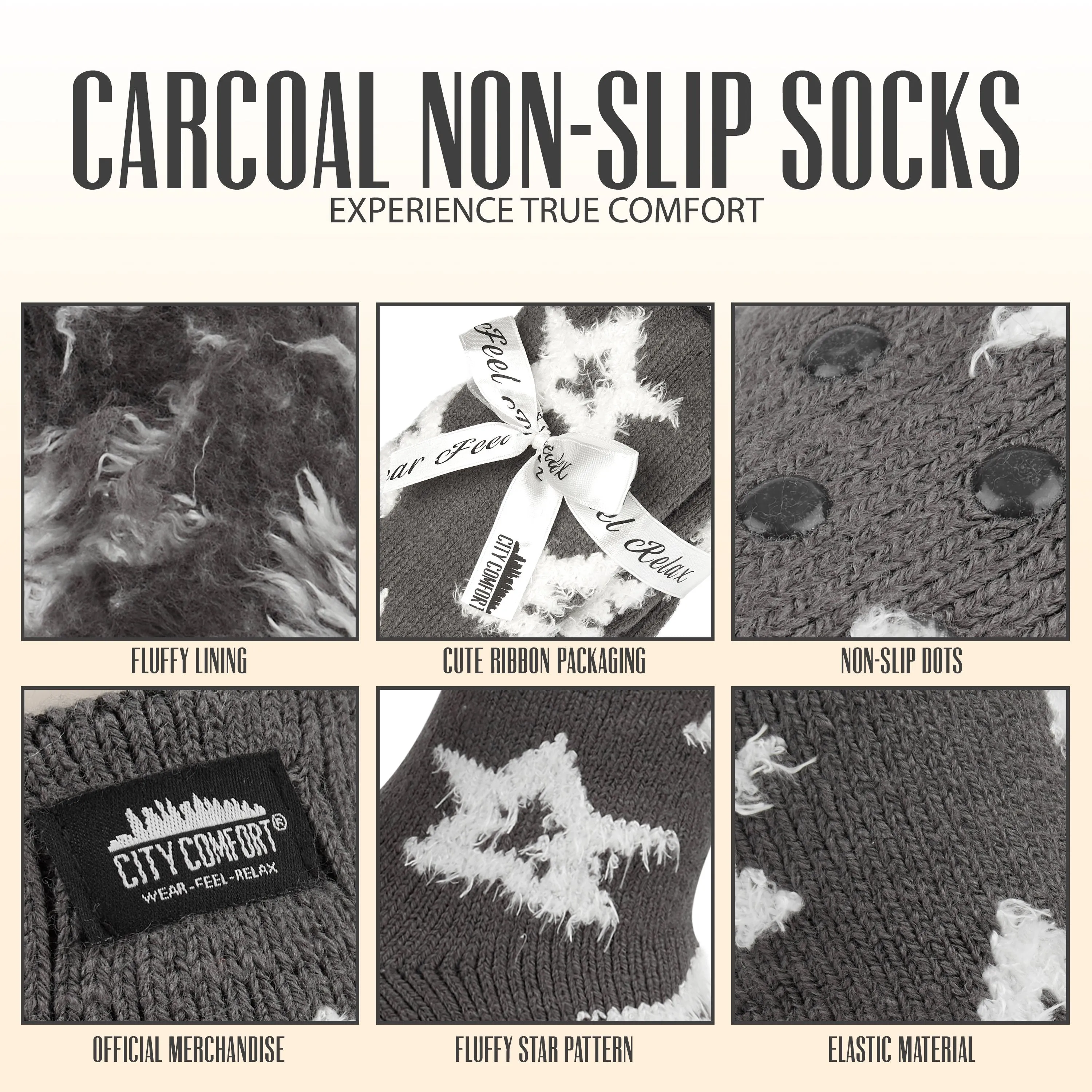 CityComfort Slipper Socks for Women Non Slip Fluffy Socks Gifts for Her