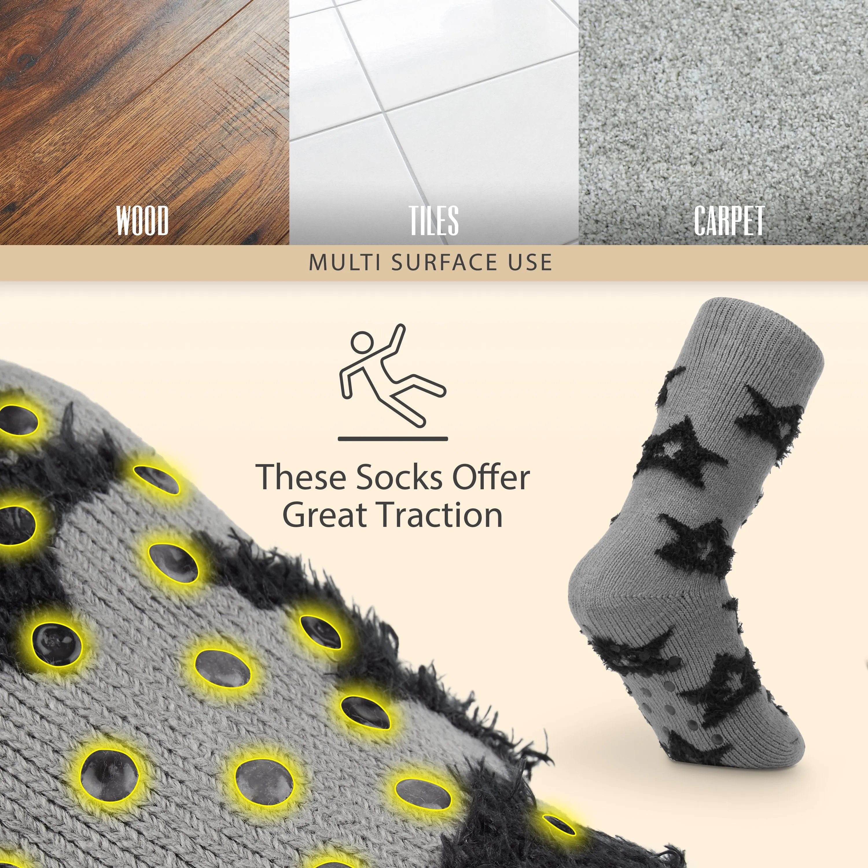 CityComfort Slipper Socks for Women Non Slip Fluffy Socks Gifts for Her
