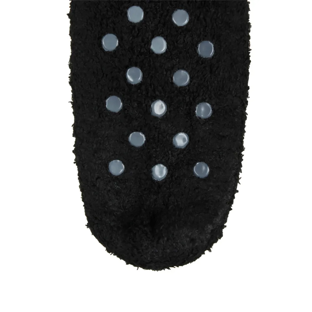Comfort Fit Men's 4 Pack Dotted Grip Fluffy Winter Sleep Socks