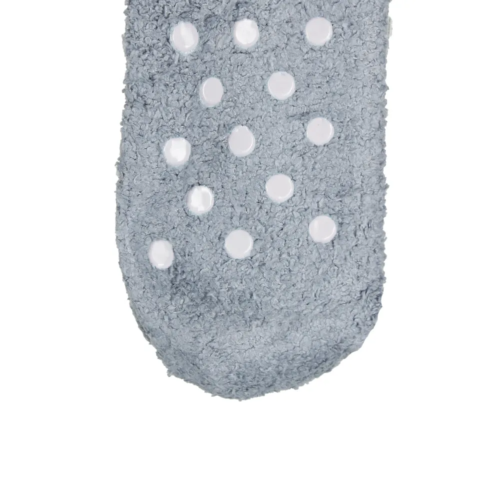 Comfort Fit Men's 4 Pack Dotted Grip Fluffy Winter Sleep Socks