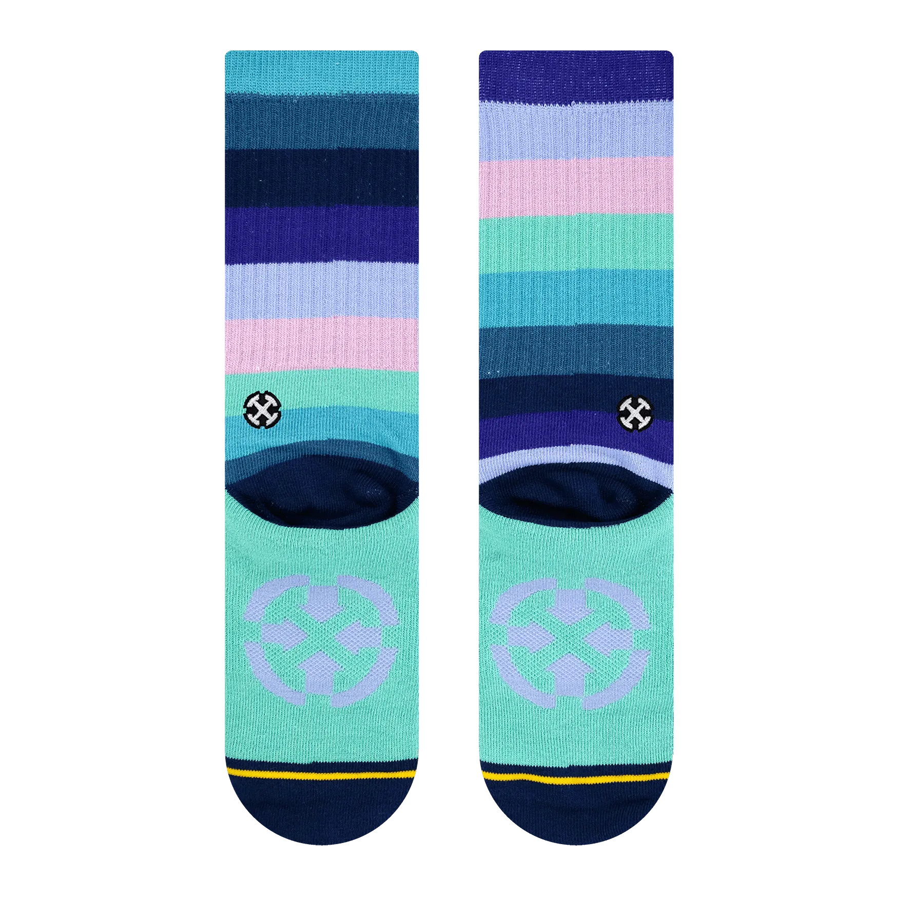 Cotton Candy Stripes Organic Cotton Crew Socks