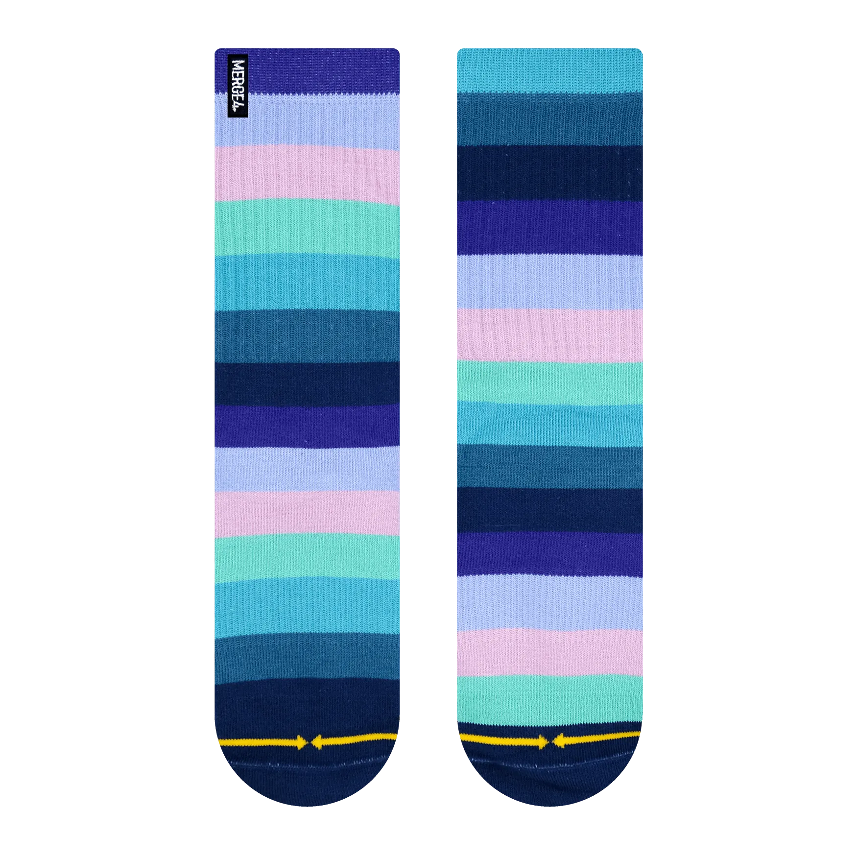Cotton Candy Stripes Organic Cotton Crew Socks