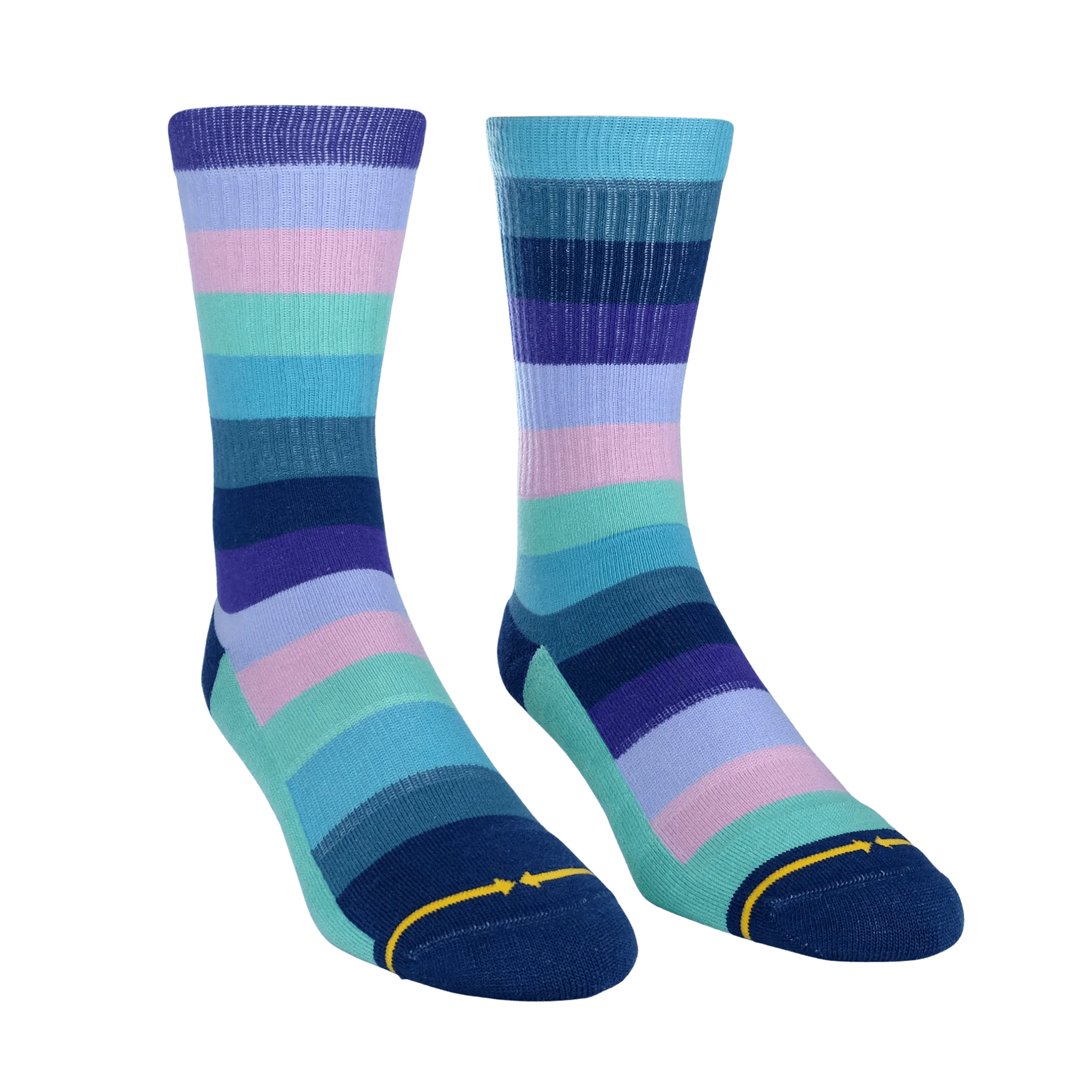 Cotton Candy Stripes Organic Cotton Crew Socks