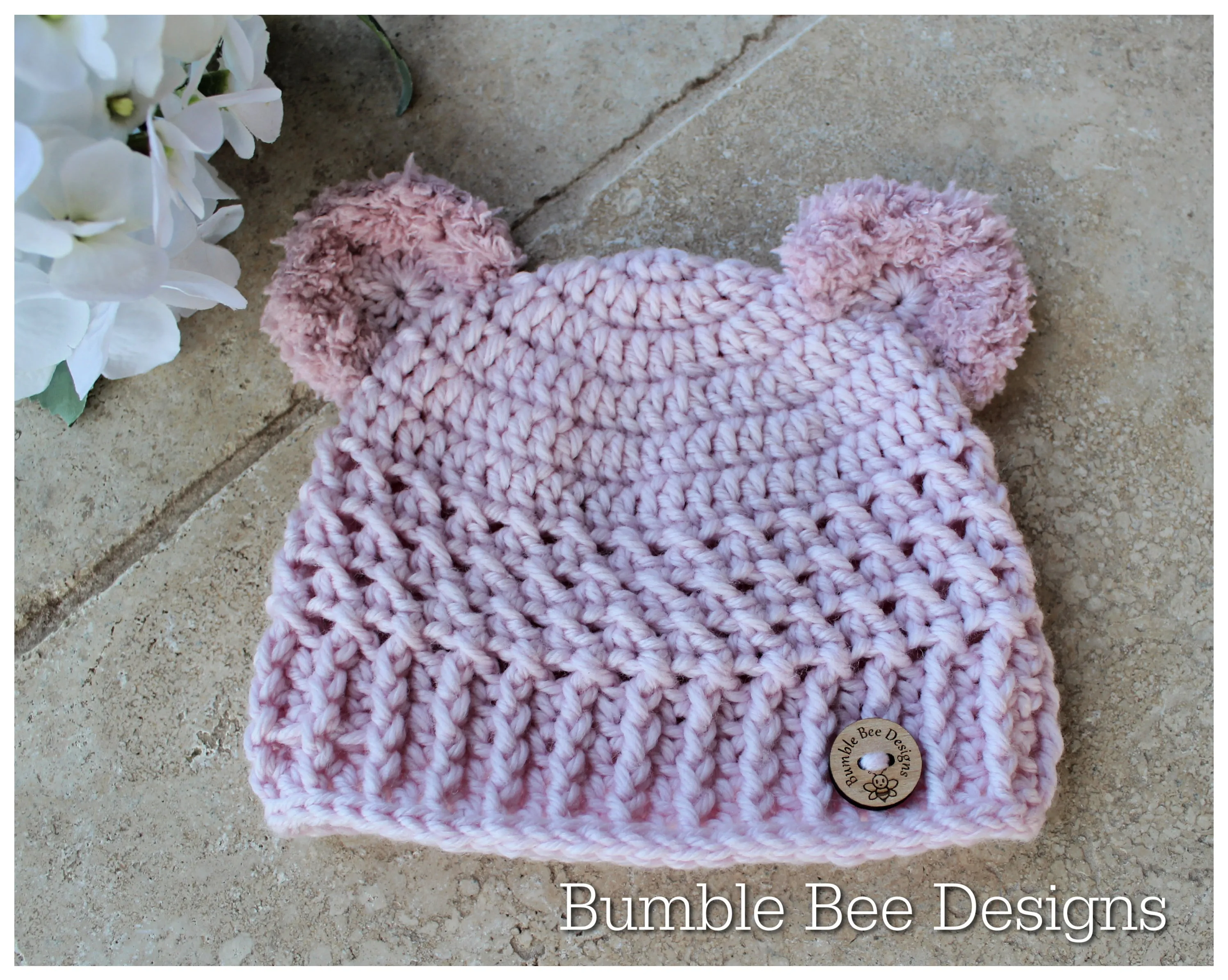 Crochet baby booties & hat, teddy fur shoes, teddy bear hat, 0-6 months