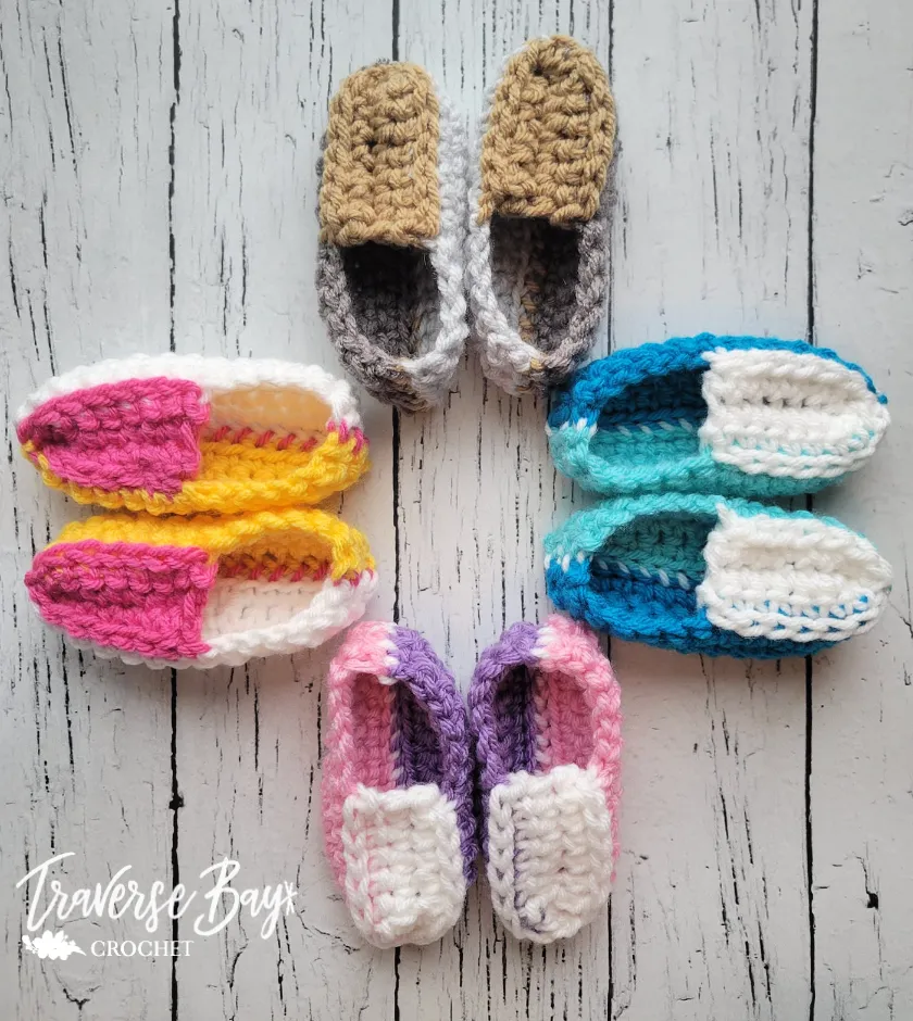 Crochet Classic Easy Baby Booties Pattern