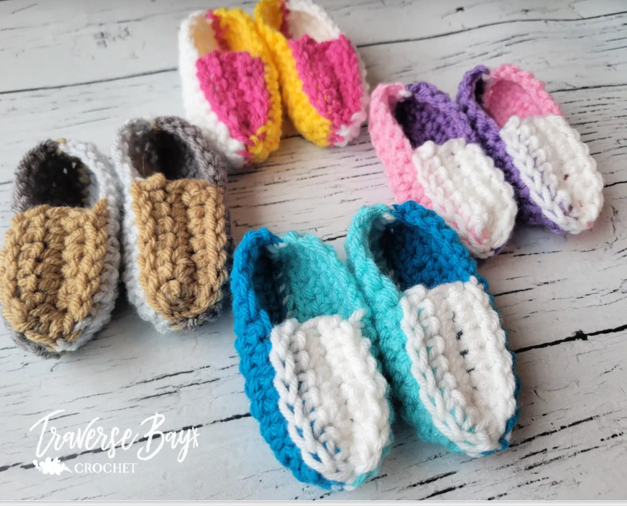 Crochet Classic Easy Baby Booties Pattern
