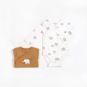 Elephant Family Kimono Style 2 Pack Bodysuits