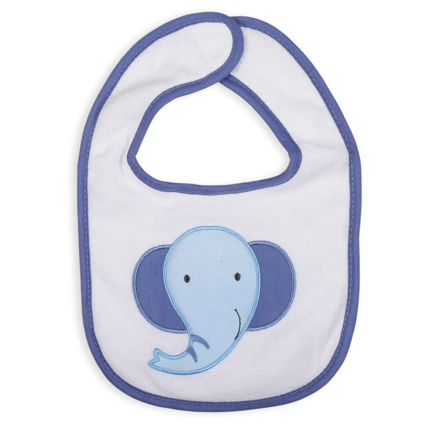 Feeding Bibs Pack Of 3 Roaring Animals White Blue And Beige