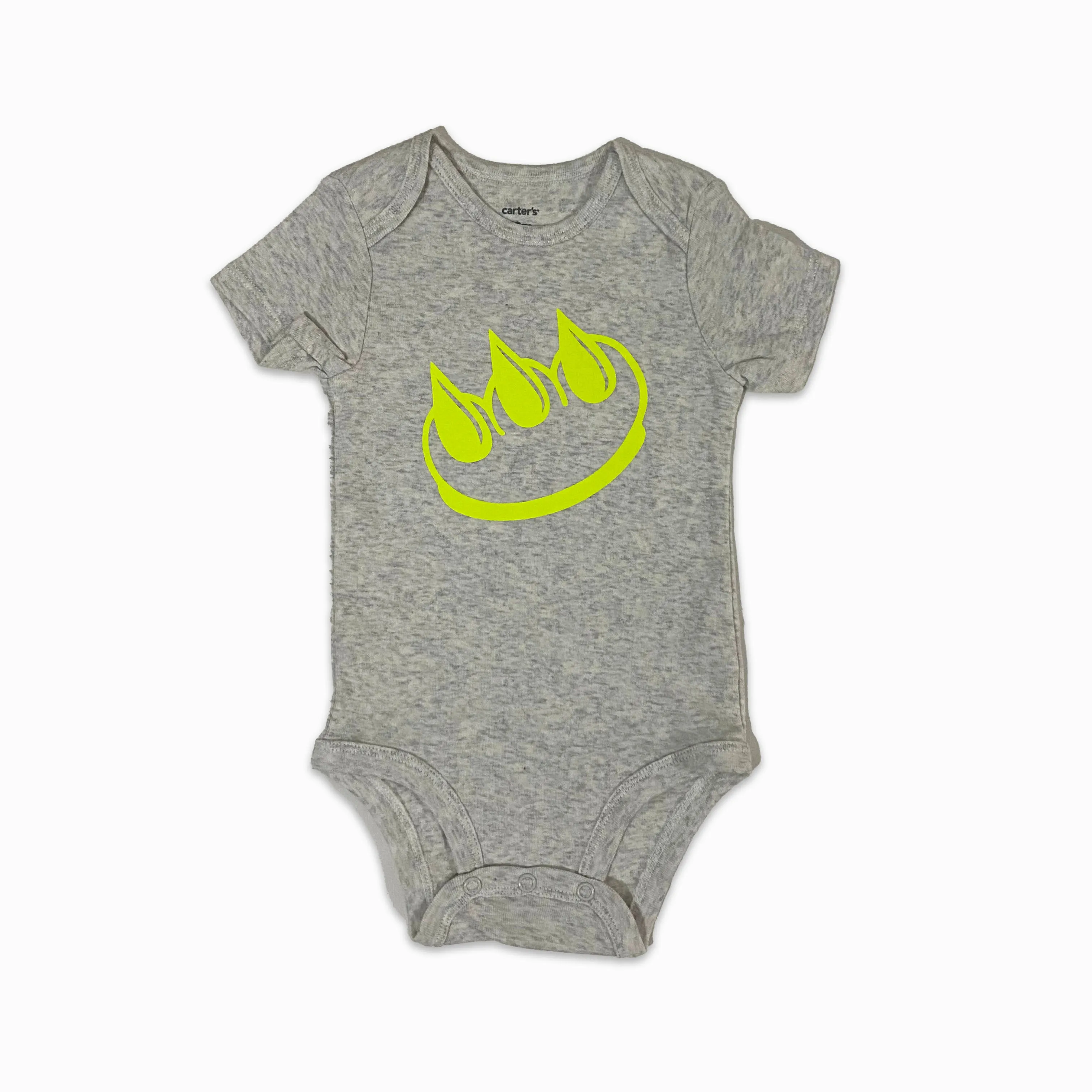 FLUORESCENT YELLOW CLAW MONEY BABY ONESIE