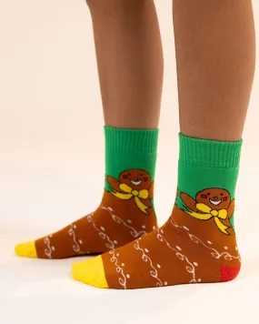 Gingerbread Fluffy Socks
