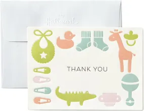 Hallmark Baby Shower Thank You Cards, Gender Neutral (10 Cards with Envelopes for Baby Boy or Baby Girl) - 5STZ5032, Baby Icons