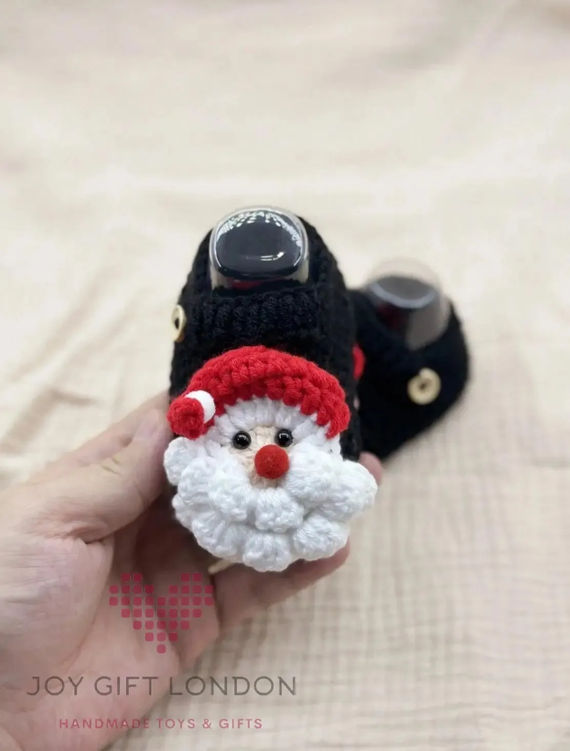 Handmade Crochet Baby Booties Santa Claus Pattern