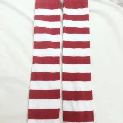 Harajuku Outfits Stylish Striped Thigh High Socks for Halloween