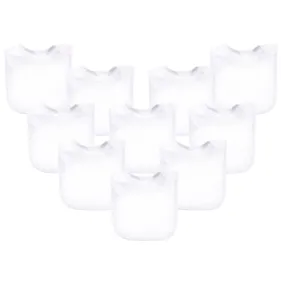 Hudson Baby Rayon from Bamboo Terry Bibs, White