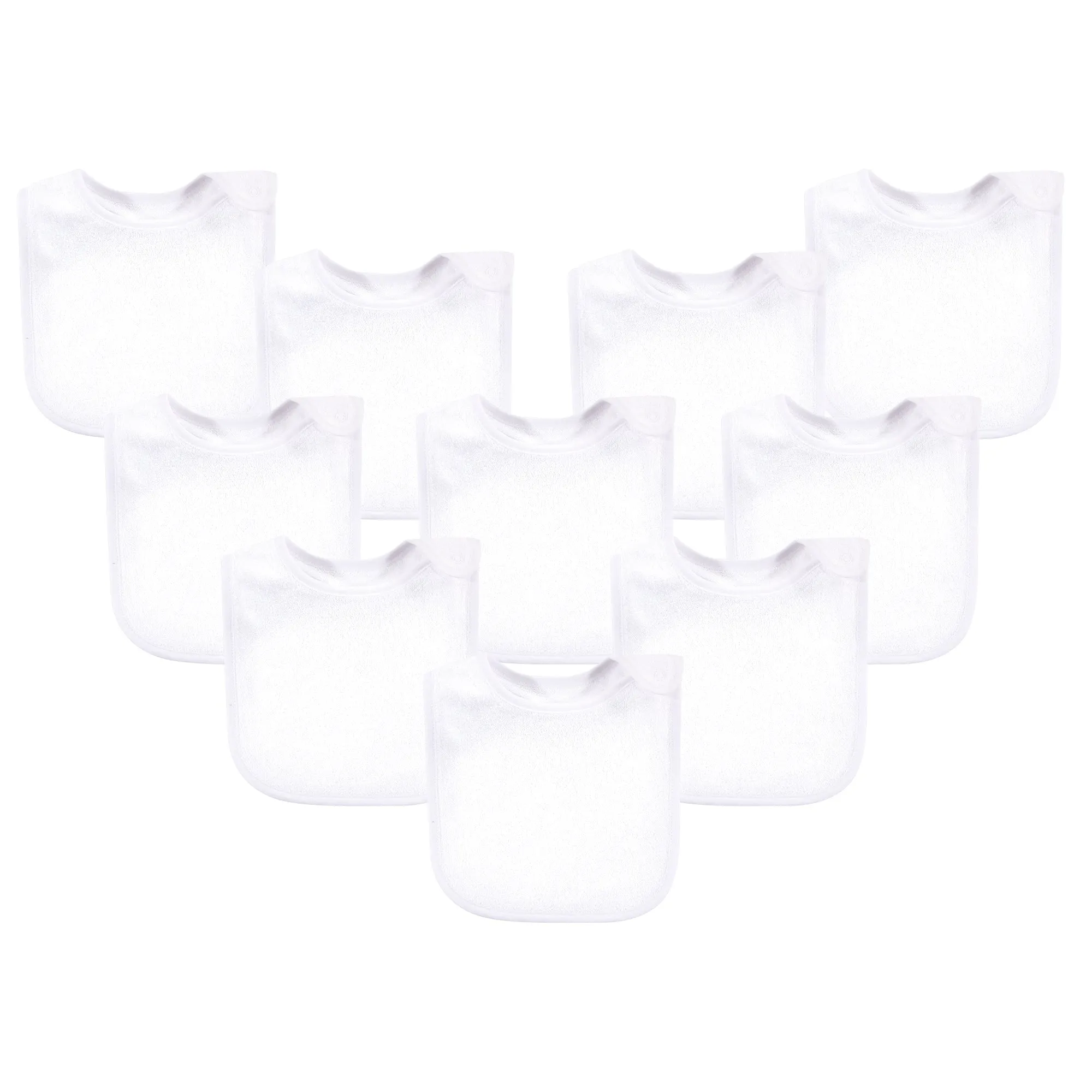 Hudson Baby Rayon from Bamboo Terry Bibs, White