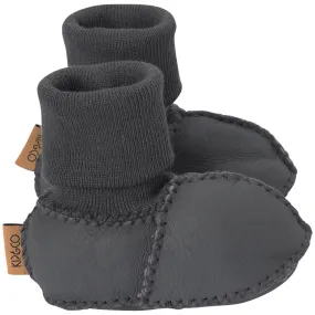 Kip & Co Baby Booties - Dark Grey