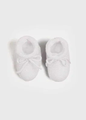 Knitted Booties in White