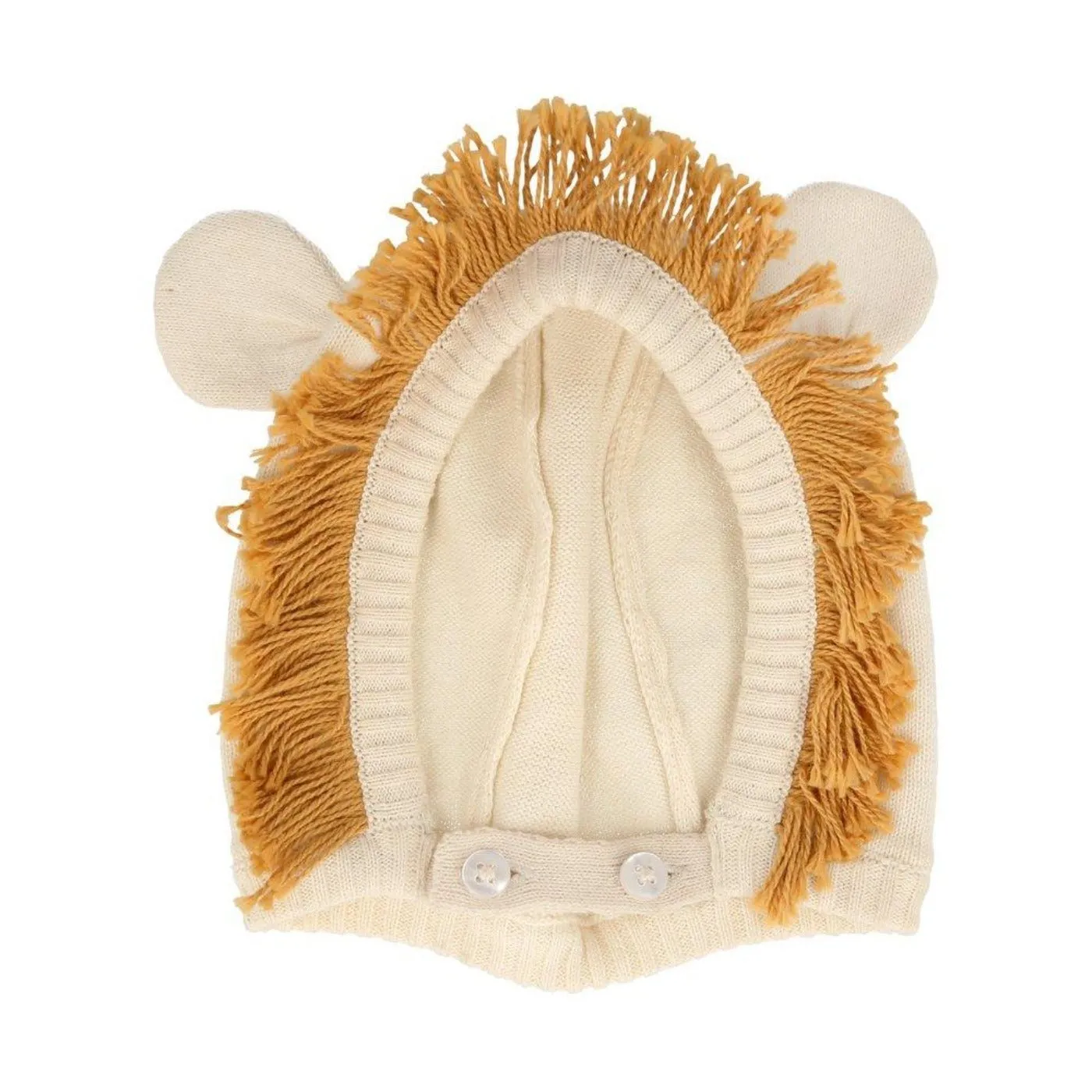 Meri Meri Baby Boys Organic Knit Lion Baby Bonnet