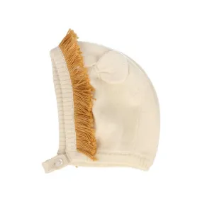 Meri Meri Baby Boys Organic Knit Lion Baby Bonnet